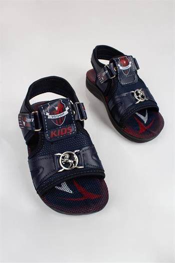 Erkek Çocuk Deri Şeritli Sandalet