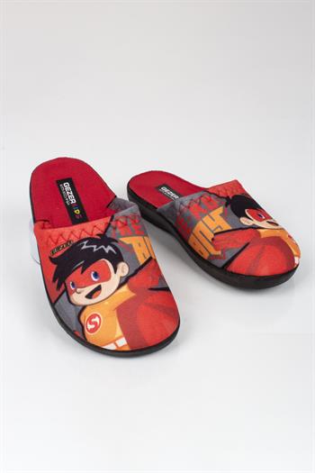 Erkek Çocuk Kırmızı Pelerinli Ev Terliği