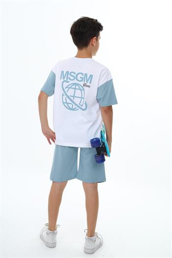 Erkek Çocuk MSGM Baskılı Şortlu Takım