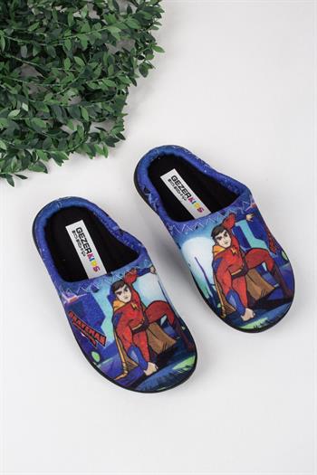 Erkek Çocuk Süperman Figürlü Ev Terliği