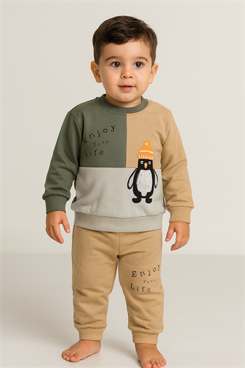 ERKEK 6/24 AY ENJOY YOUR LİFE PENGUENLİ 2Lİ TAKIM