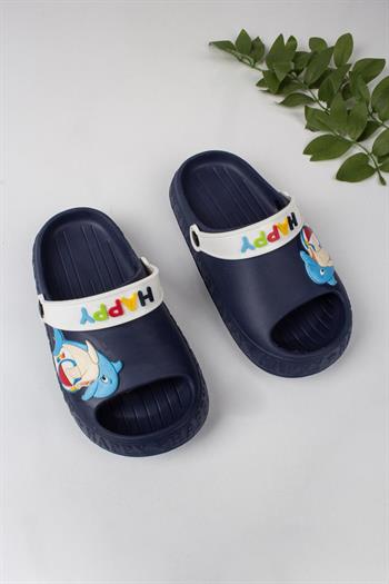 Erkek Çocuk Yunus Balığı Figürlü Terlik