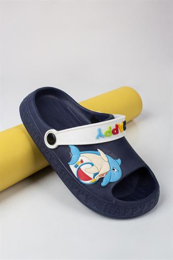 Erkek Çocuk Yunus Balığı Figürlü Terlik