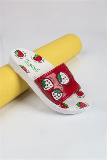 Kız Çocuk Çilek Temalı Terlik