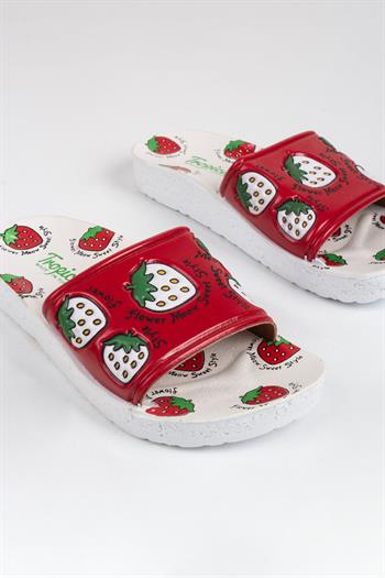 Kız Çocuk Çilek Temalı Terlik