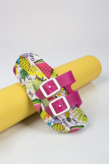 Kız Çocuk Karpuz Ananas Temalı Terlik