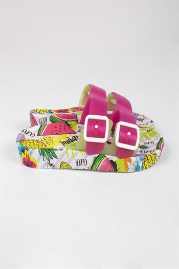 Kız Çocuk Karpuz Ananas Temalı Terlik