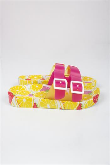 Kız Çocuk Limon Temalı Terlik