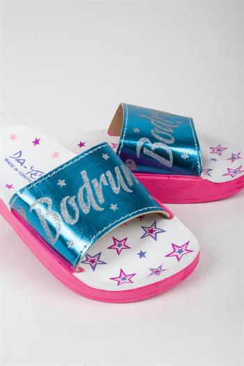 Kız Çocuk Minik Yıldız Temalı Bodrum Yazılı Terlik