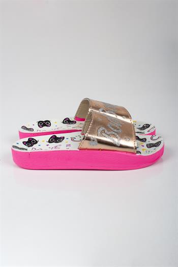 Kız Çocuk Minik Kedi Temalı Bodrum Yazılı Terlik