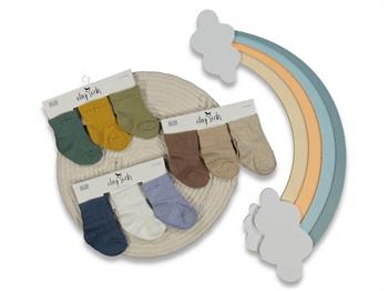 Erkek Bebek 0-6 Ay 3lü Newborn Çorap Seti (Yeşil, Hardal, Haki)