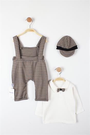 Ayıcık İşlemeli Gömlekli Bebek Takım