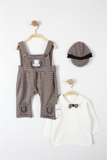 Ayıcık İşlemeli Gömlekli Bebek Takım