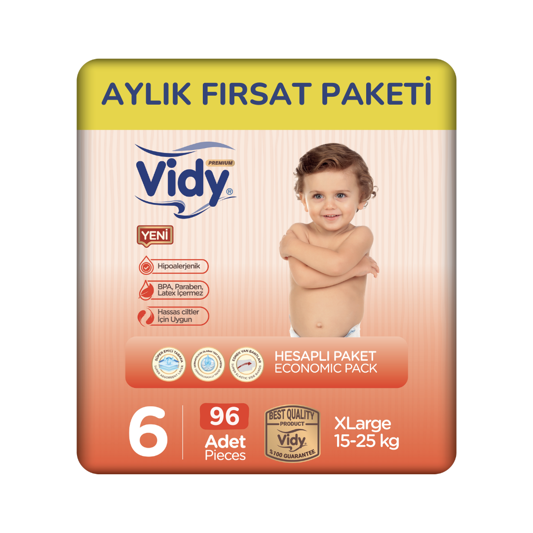 Aylık Fırsat Paketi Cırtlı Bebek Bezi 15-25 Kg 6 Beden