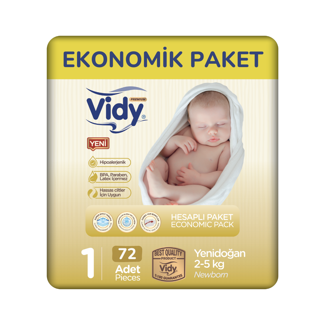 Yeni Doğan Cırtlı Bebek Bezi 2-5 Kg 1 Beden