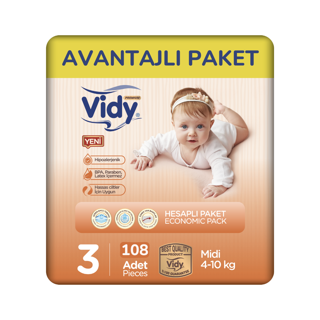 AVANTAJLI Cırtlı Bebek Bezi 4-10 Kg 3 Beden