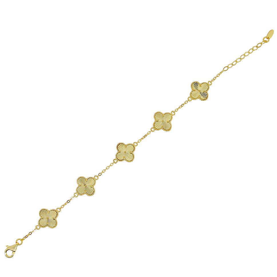 Gold Beşli Yonca Bileklik