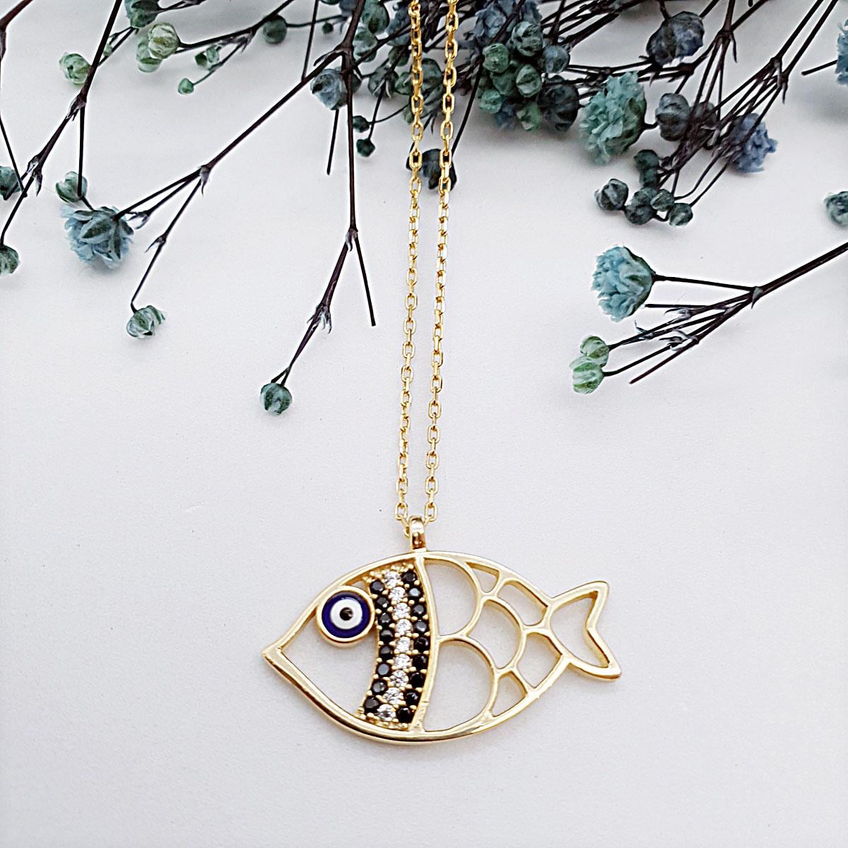 İnce Telli Balık Kolye