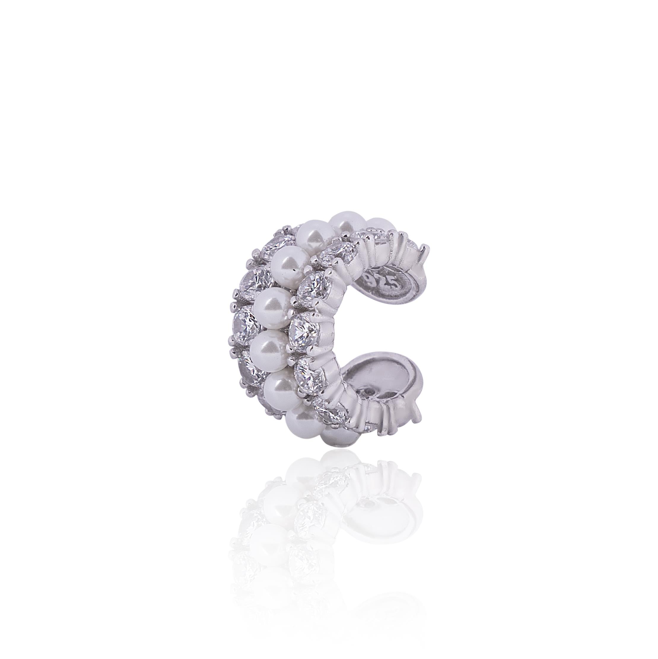 İnci ve Taşlı Cuff