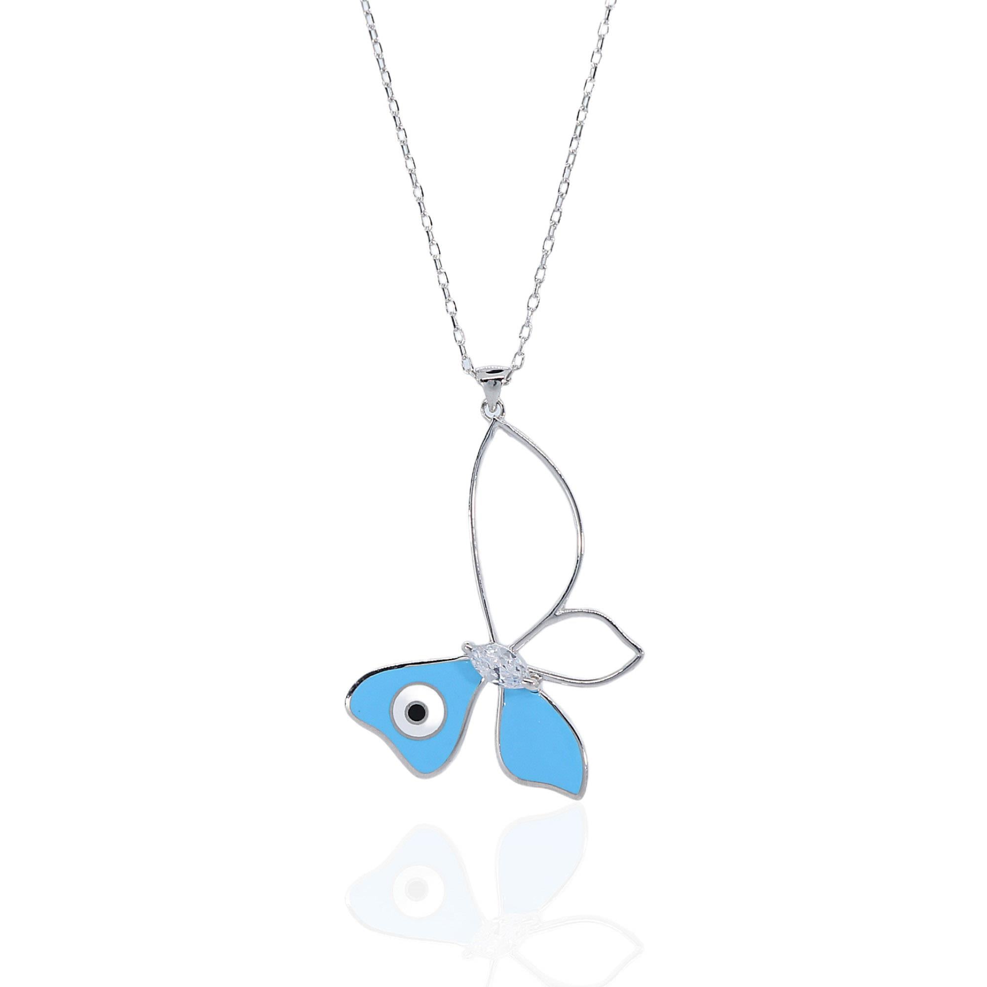 Mineli Kelebek Kolye