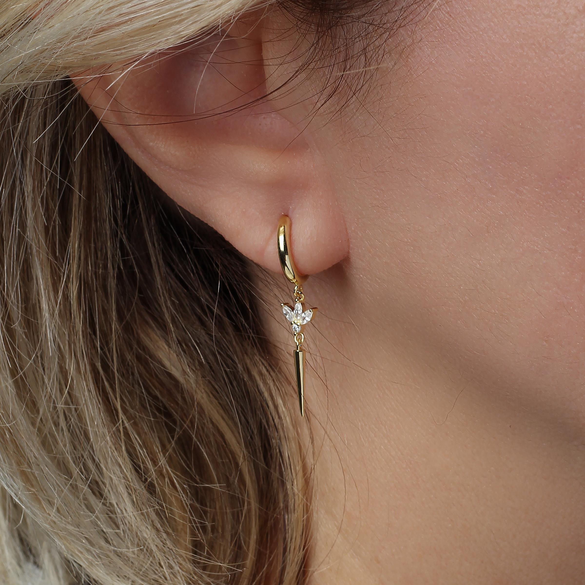 Mini Markiz Diken Küpe