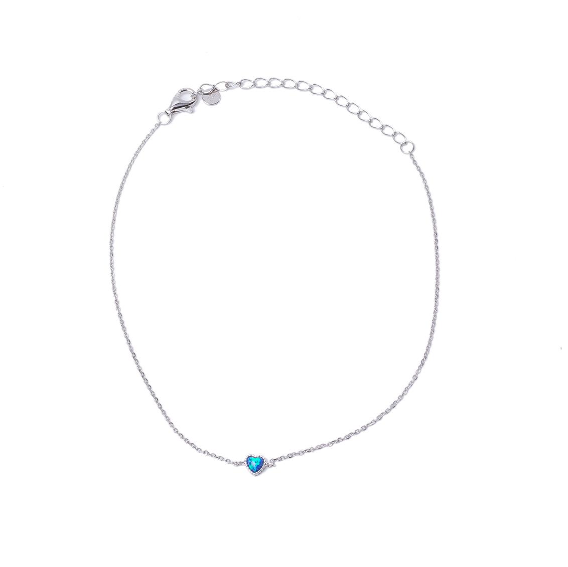 Opal Taşı Kalp Halhal