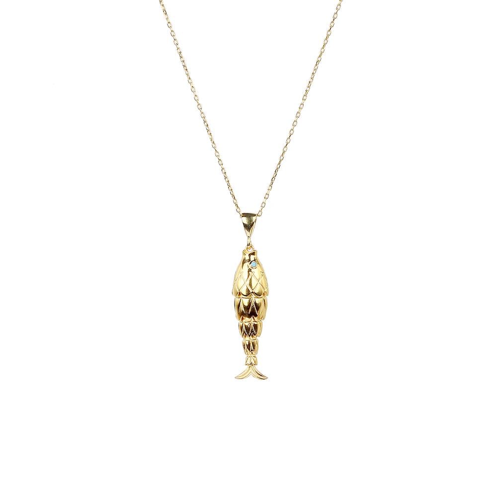 Oynar Şişman Balık Kolye Gold