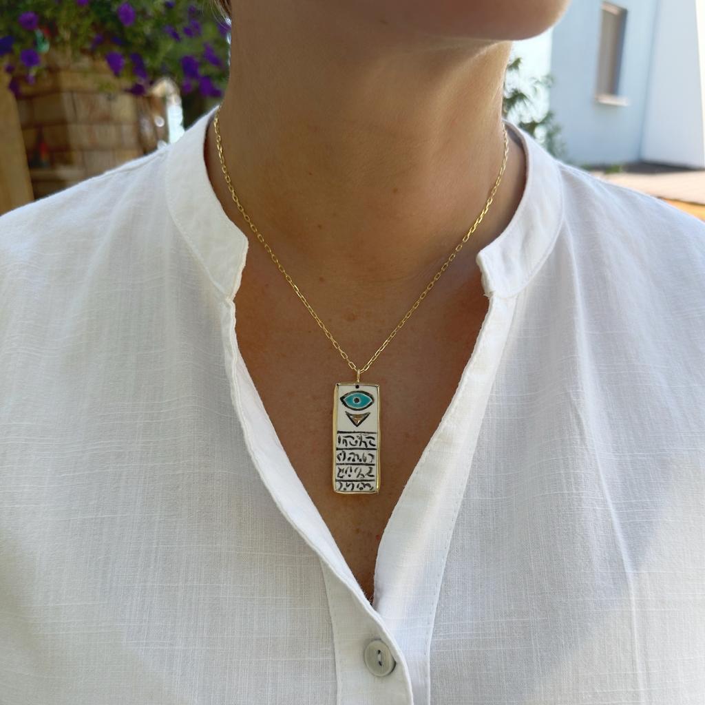 Seramik Tılsım Göz Kolye