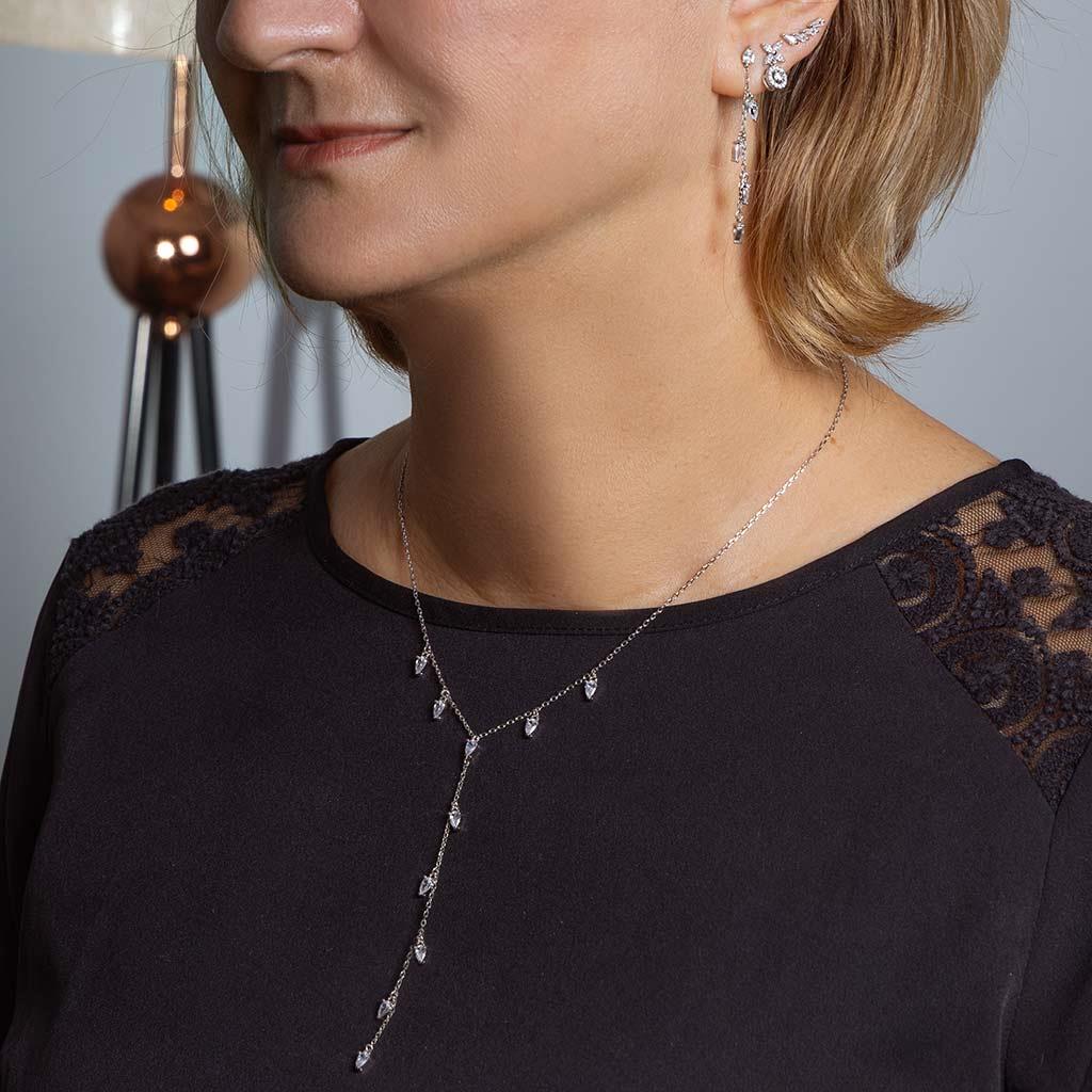 Sıra Taşlı Y Kolye 