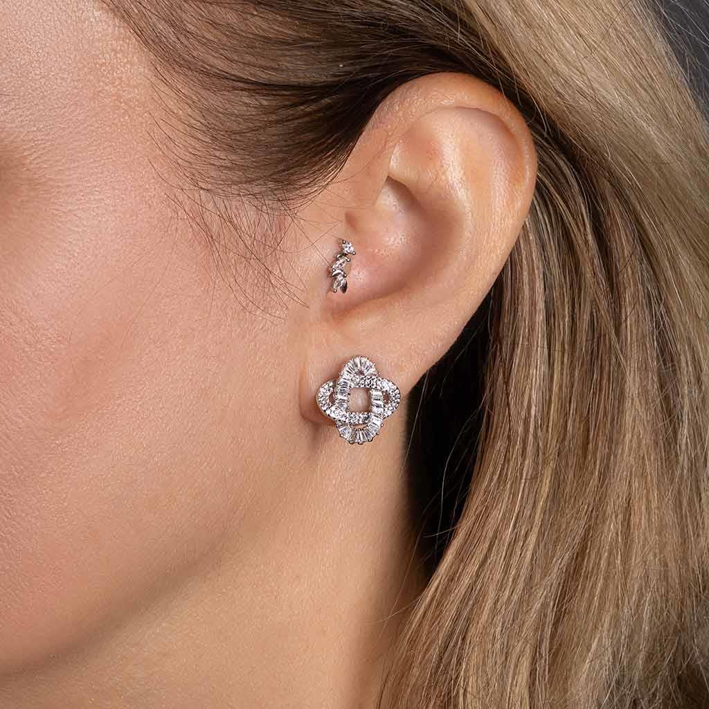 Taşlı Düğüm Küpe