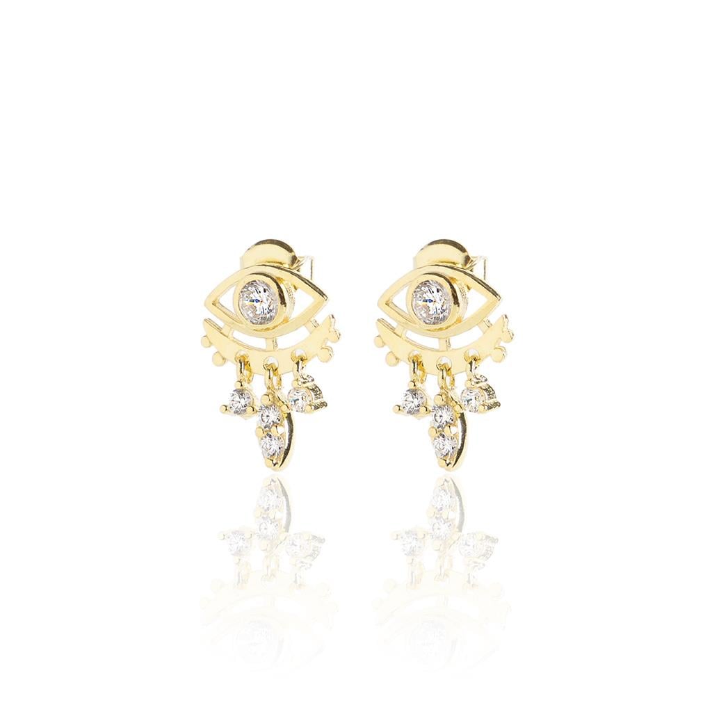 Taşlı Mini Göz Küpe