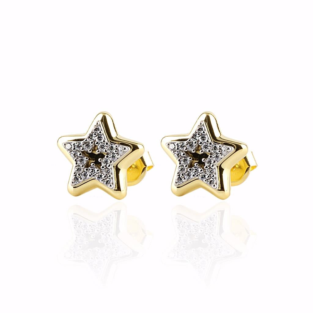 Taşlı Yıldız Küpe