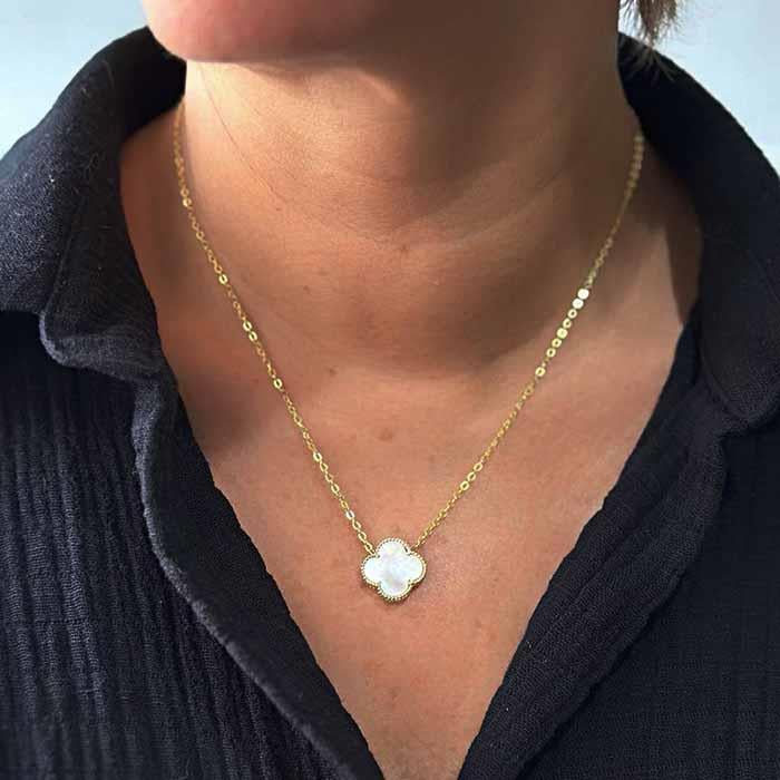 Tekli Sedef Yonca Kolye