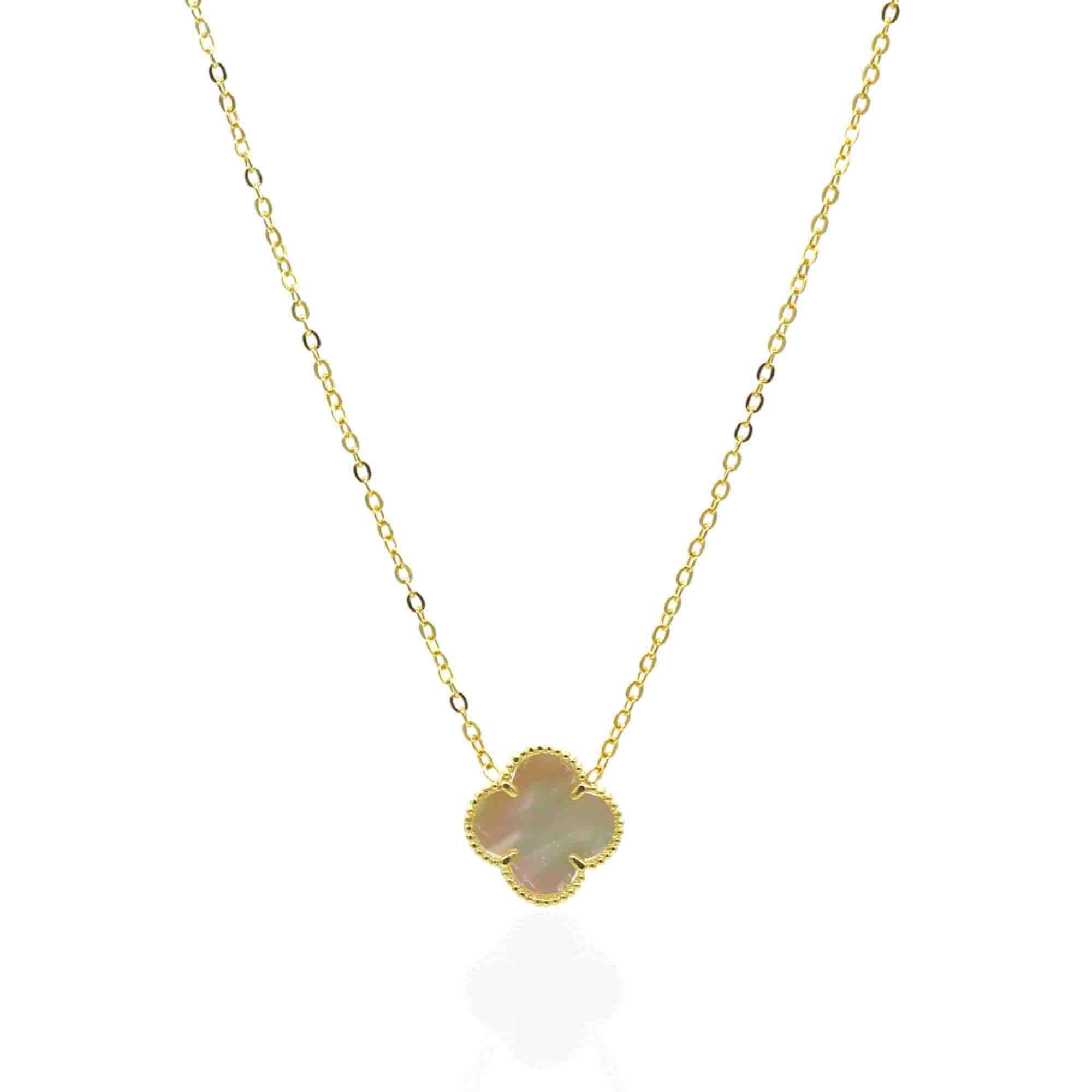 Tekli Sedef Yonca Kolye