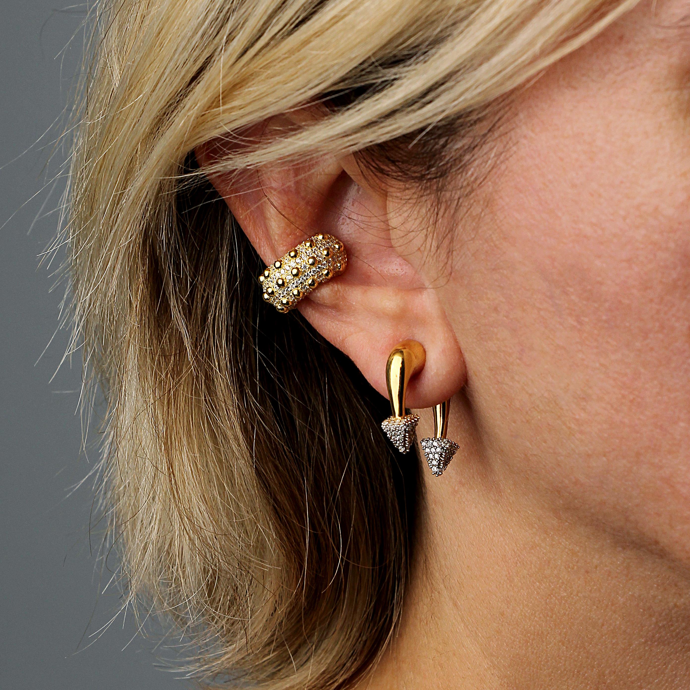 Toplu Cuff Küpe Gold