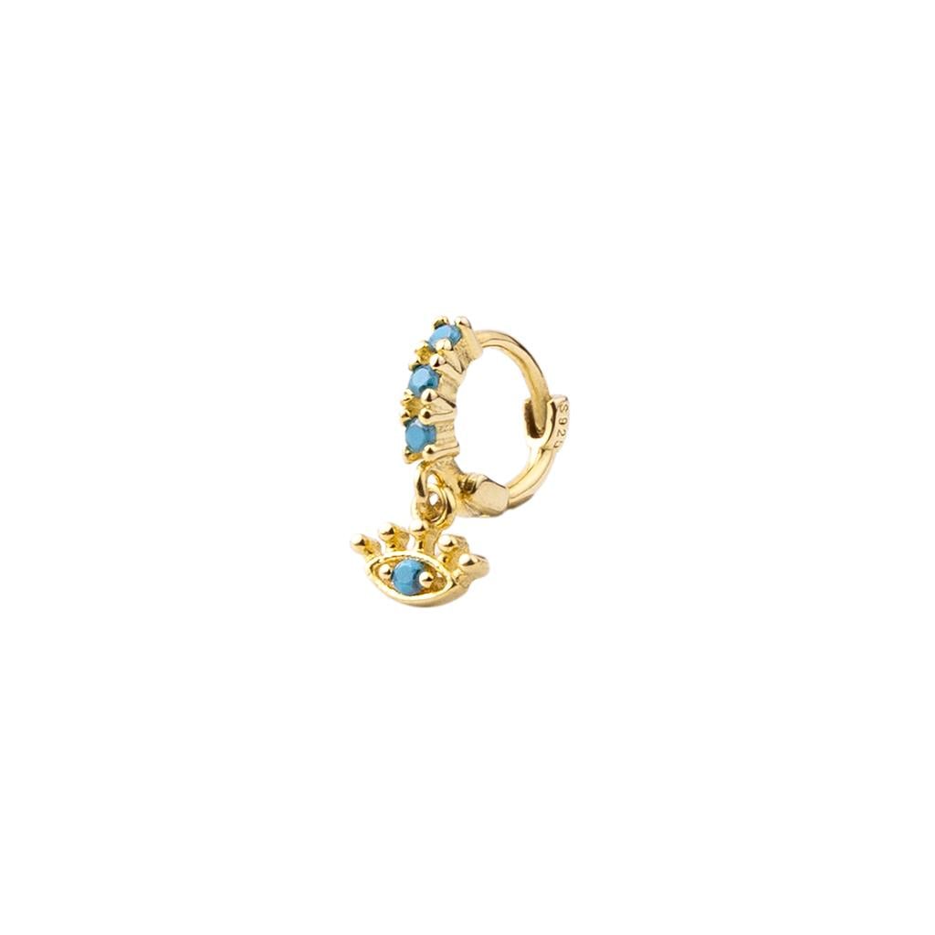 Turkuaz Taşlı Helix Tragus Küpe