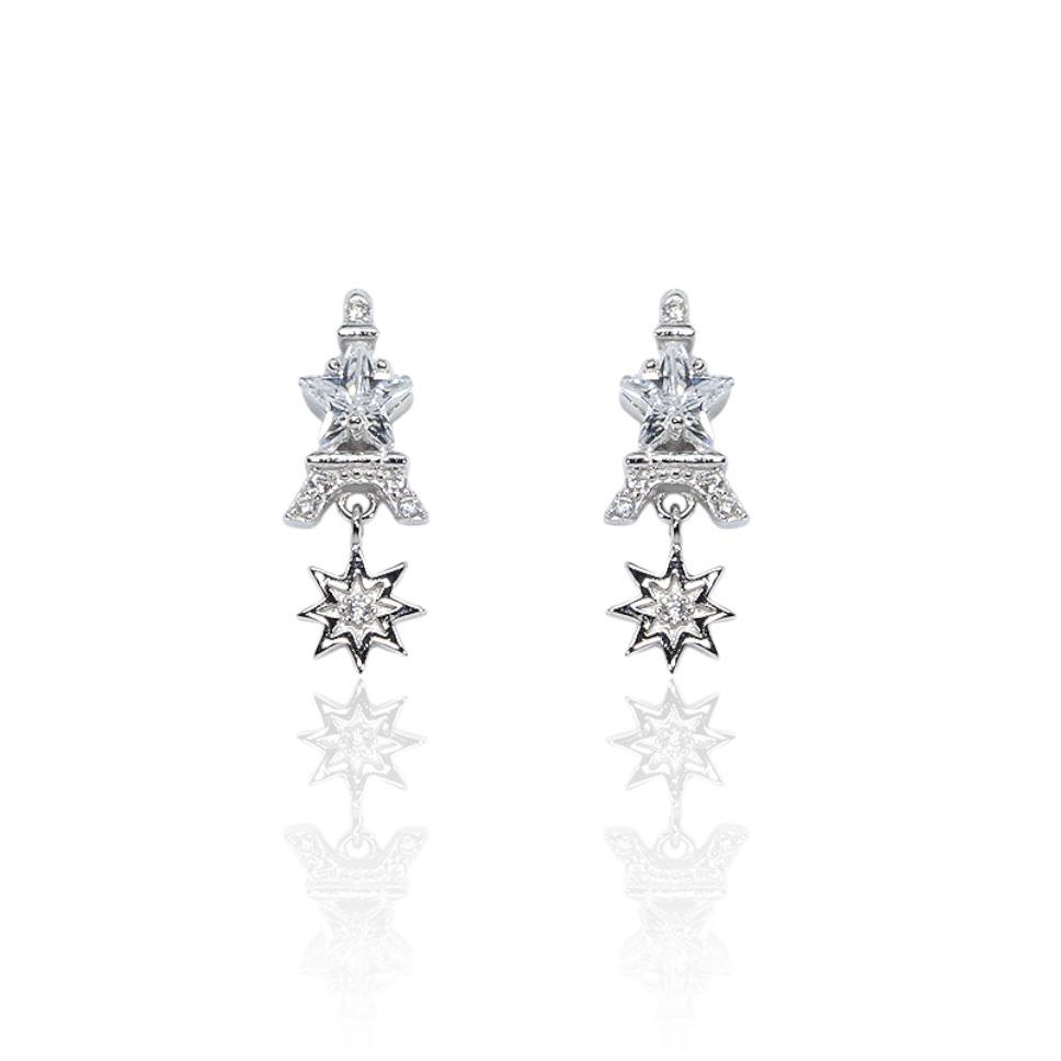 Yıldızlı Eyfel Küpe