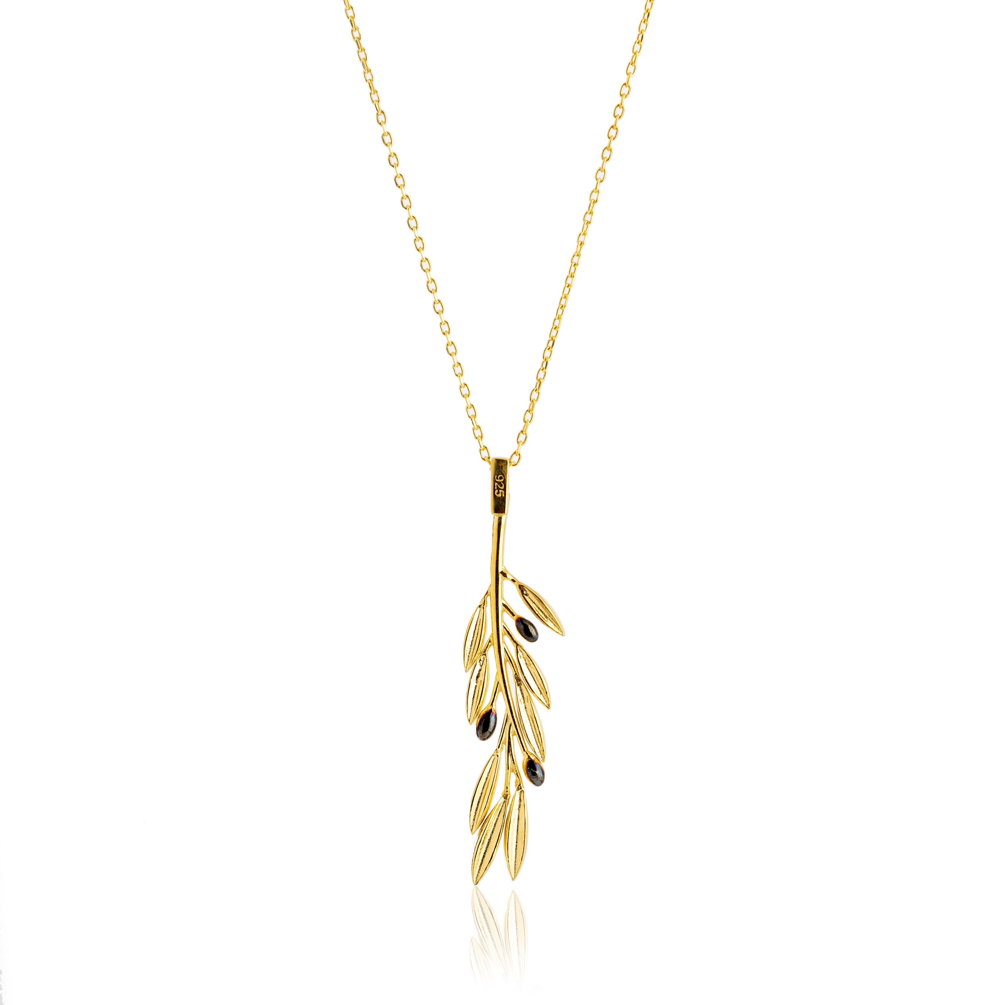 Zeytin Dalı Kolye Gold