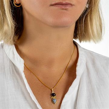 Ametist ve Havlit Taşı Kolye