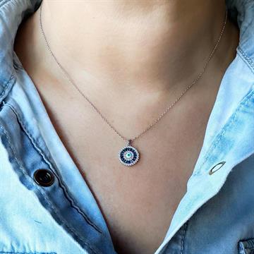 Baget Taşlı Cam Göz Kolye