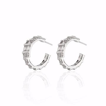 Baget Taşlı İtalyan Küpe