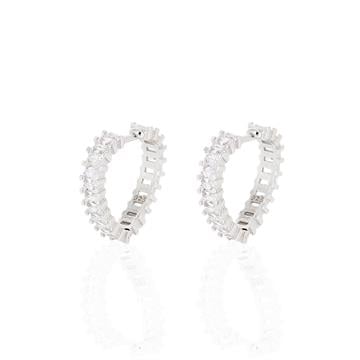 Baget Taşlı Kalp Küpe