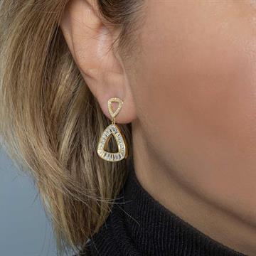 Baget Taşlı Üçgen Küpe