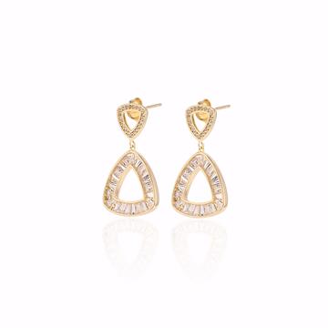 Baget Taşlı Üçgen Küpe