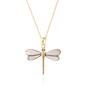 Beyaz Sedefli Yusufçuk Kolye