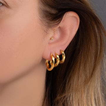 Burgu Halka Küpe Gold 1,5 cm.