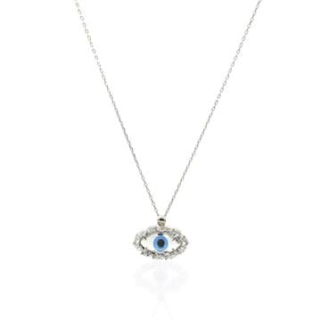 Cam işlemeli Göz Kolye