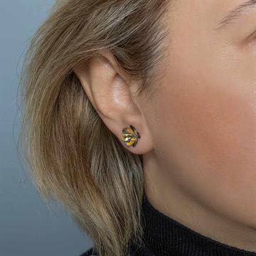 Çift Renkli Mini Papatya Küpe