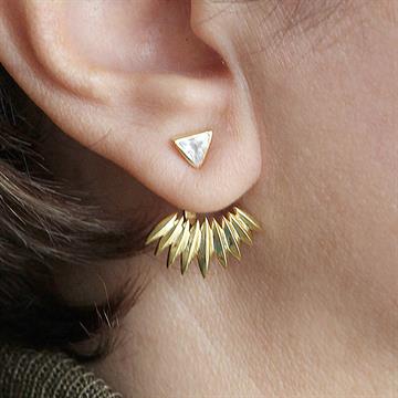 Dikenli Tek Taş Küpe