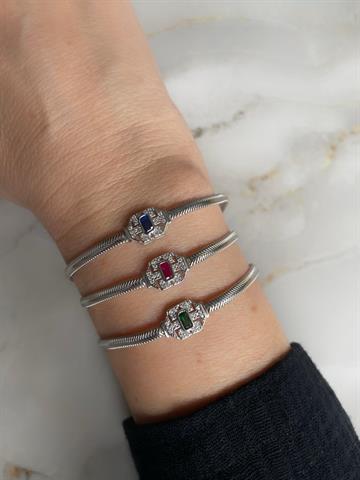 Fuşya Baget Taşlı Bileklik